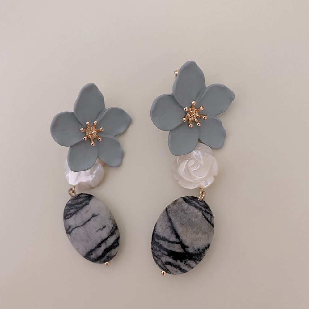 Anthropologie floral earrings (never worn)